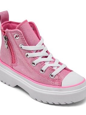 Converse Kids Girls Platform Lugged Pink Size 2.5 VGUC